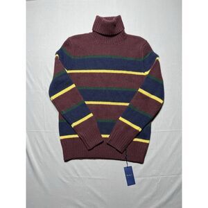 Polo Ralph Lauren‎ Men's small Wool Cashmere Turtleneck Sweater Stripes $298